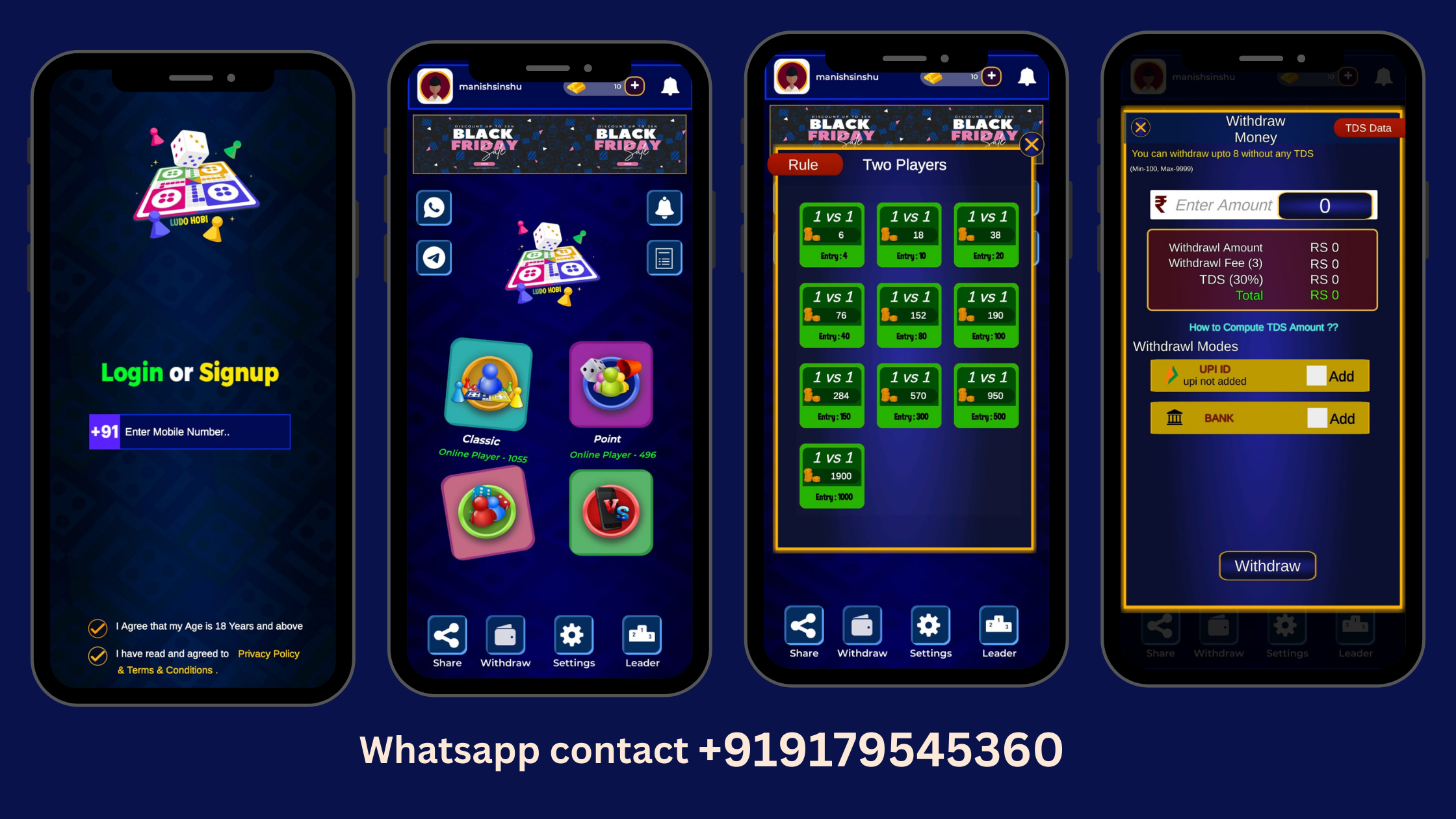 I will elite ludo game android app with admin panel include upi