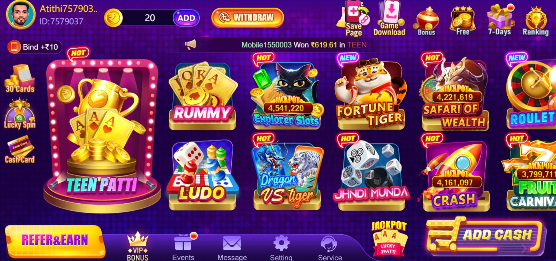 rummypaisa casino games development || real money earning || daily earning app