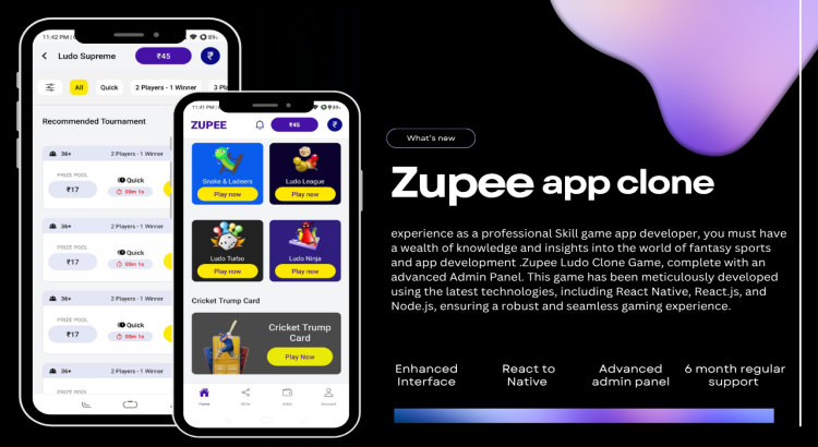 I will do zupee ludo game with admin panel ,react native and nodejs