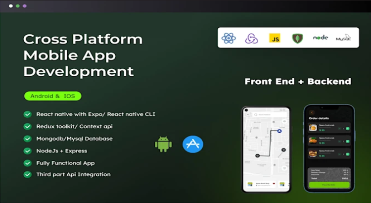 I will develop multi platform applications for android and ios with react native