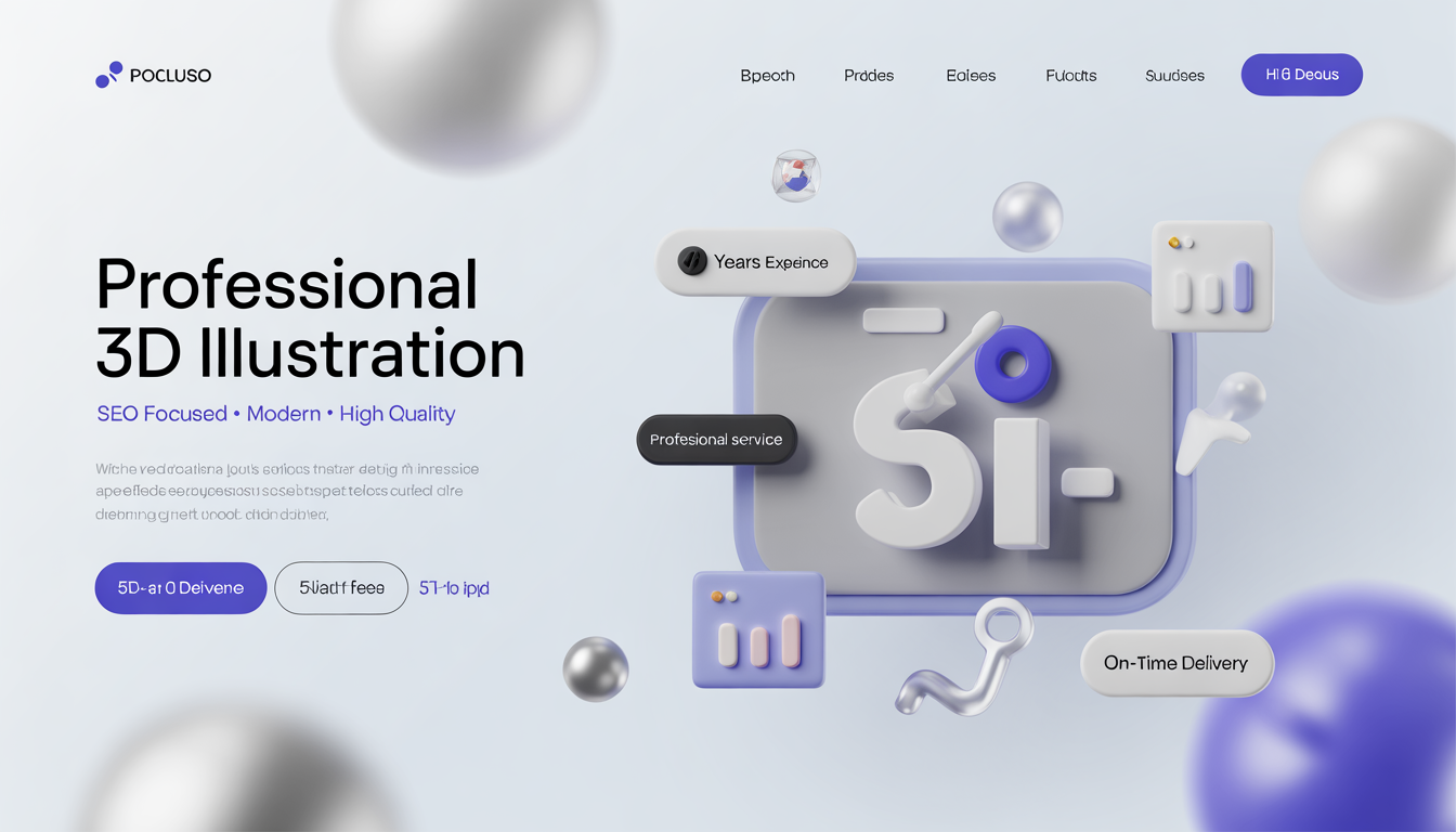 Professional 3D Illustration with SEO focus
