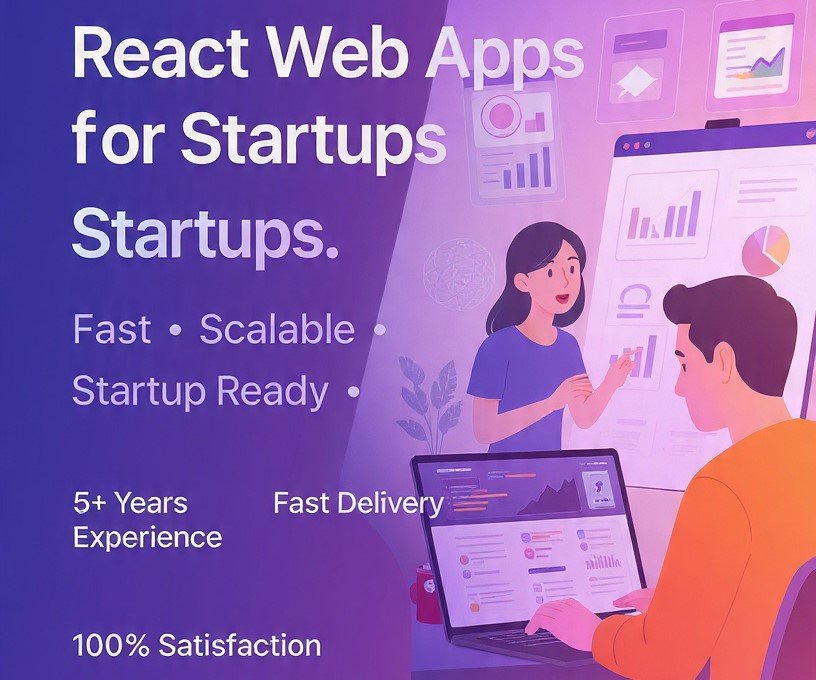 Professional React Web App for startups