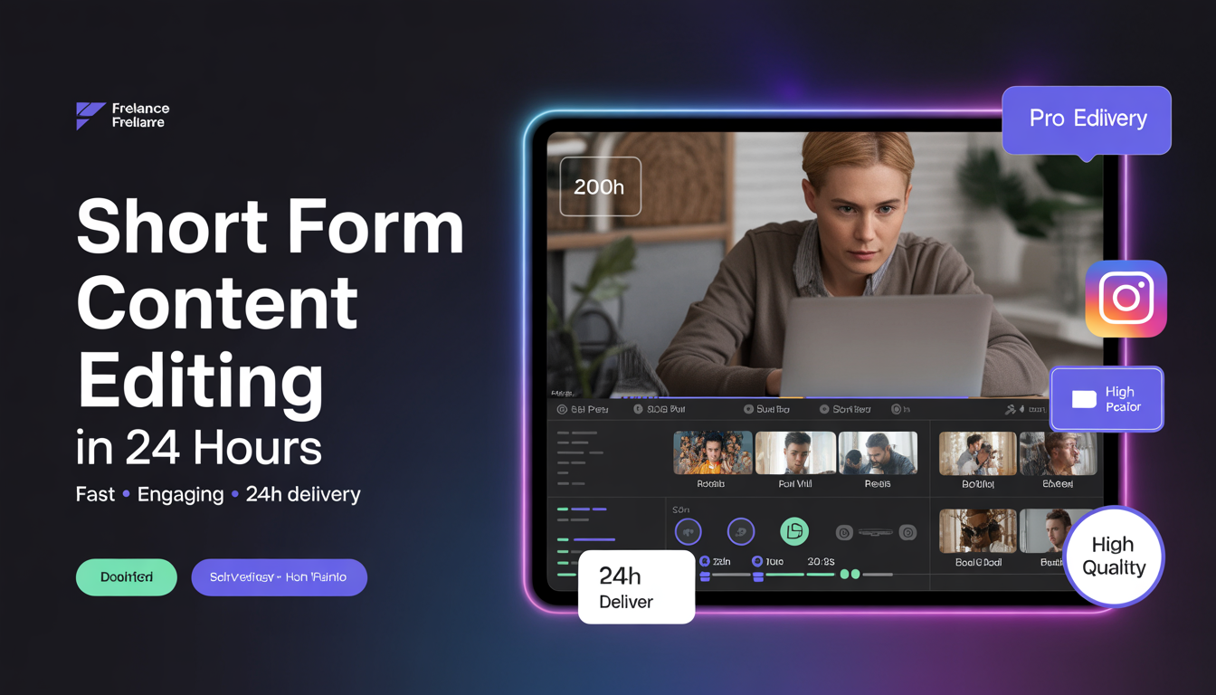 Expert Short Form Content Editing in 24 hours