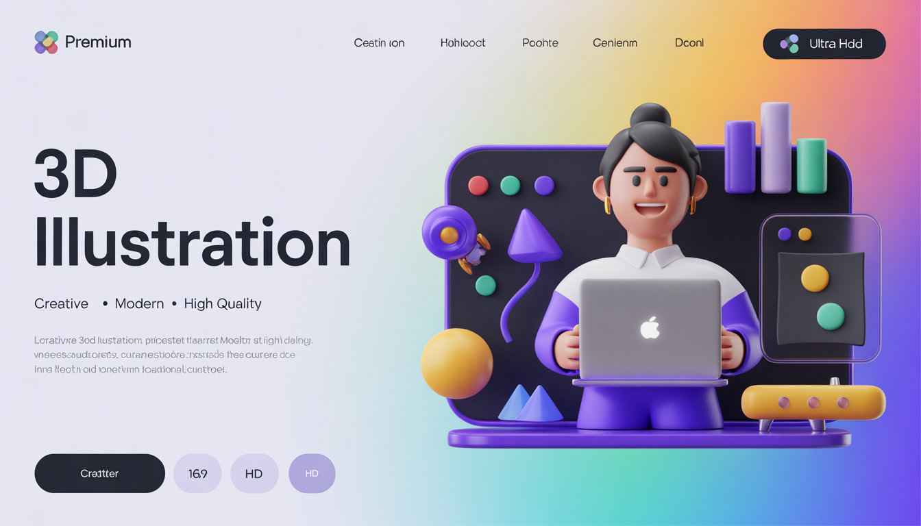 Professional 3D Illustration for your business