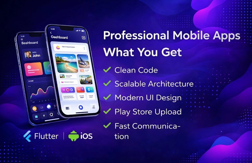 Modern Flutter Mobile App for startups