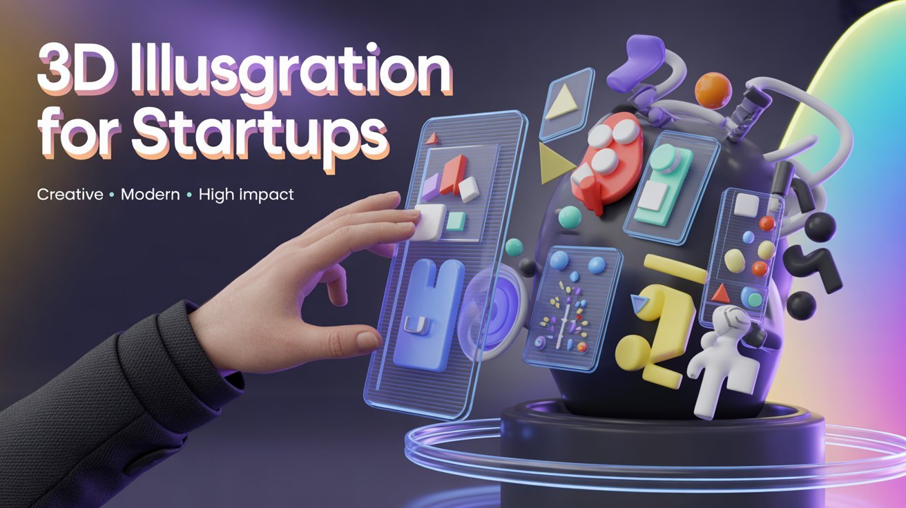 Stunning 3D Illustration for startups