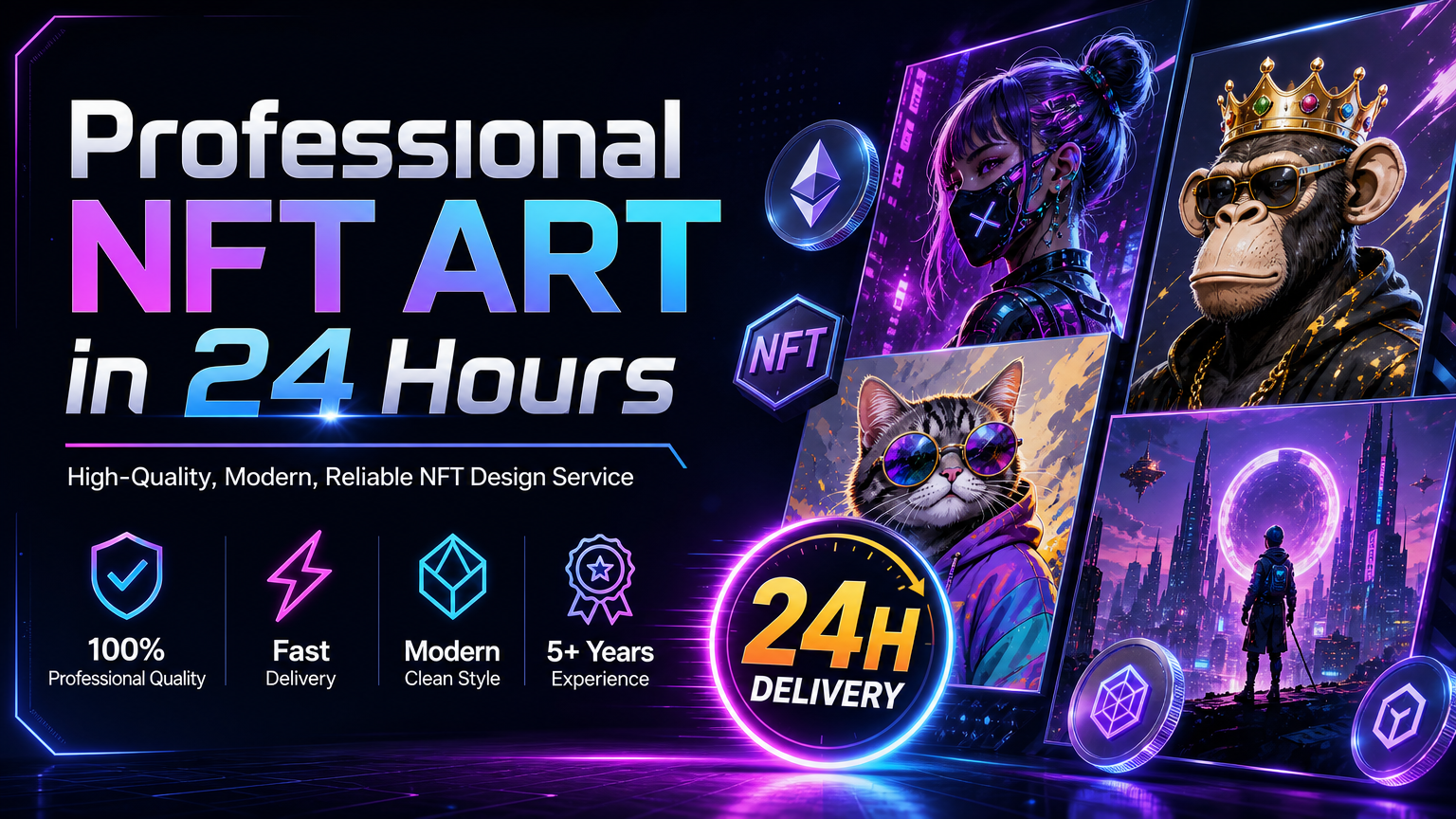 Professional NFT Art in 24 hours