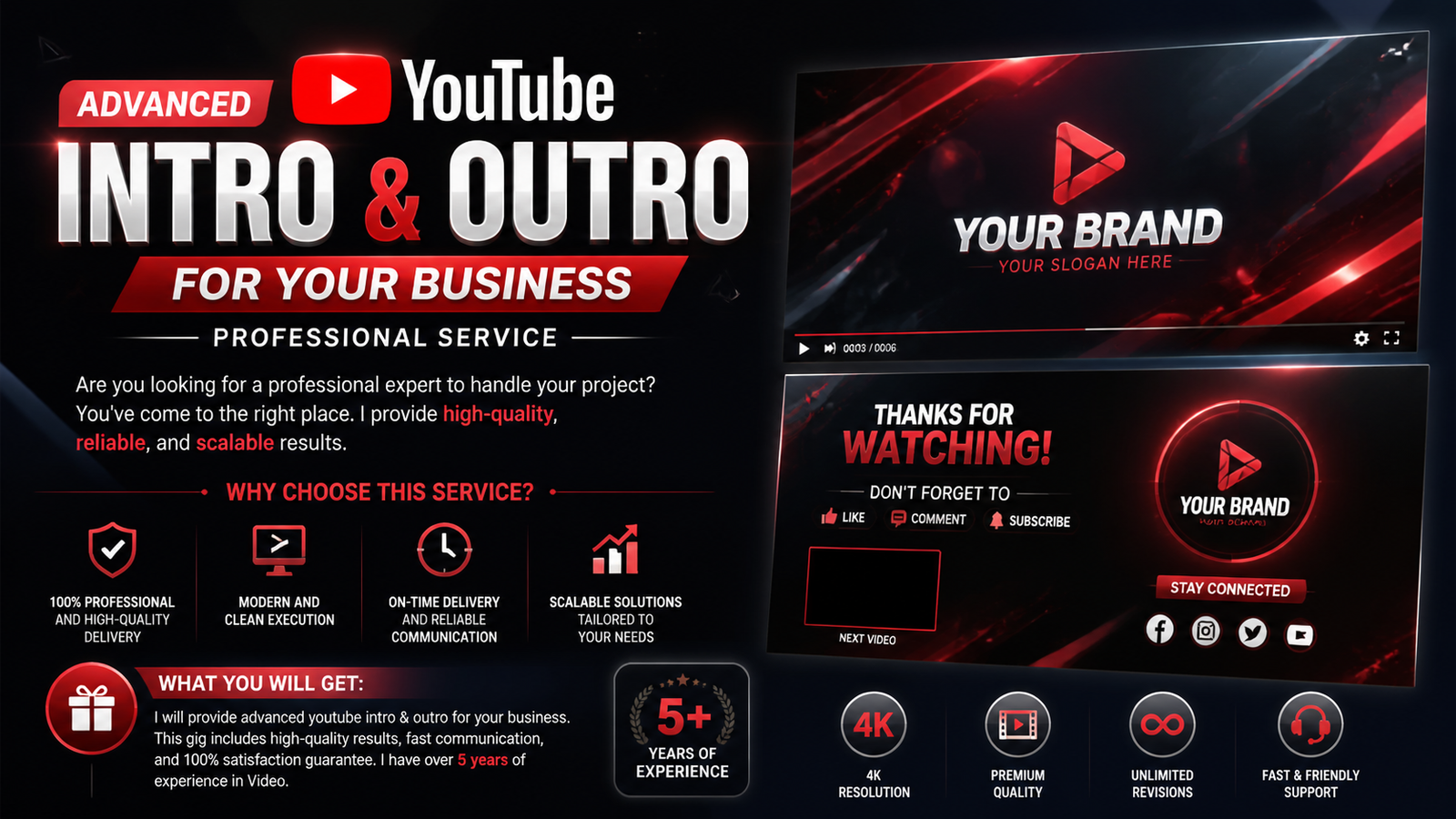 Advanced YouTube Intro & Outro for your business