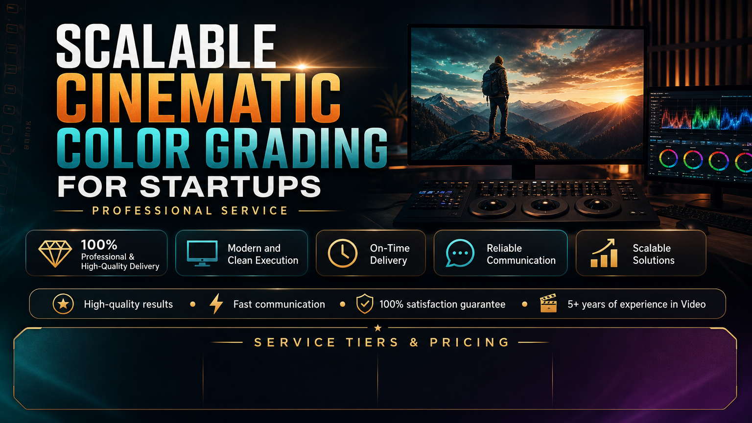Scalable Cinematic Color Grading for startups