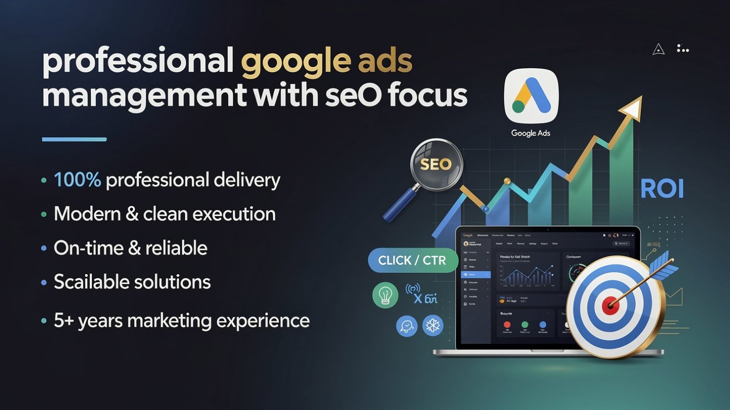 Professional Google Ads Management with SEO focus