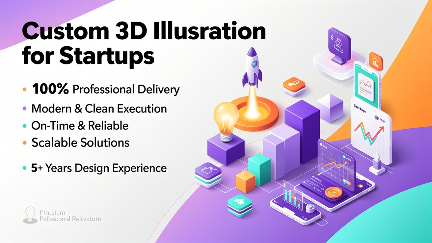 Custom 3D Illustration for startups