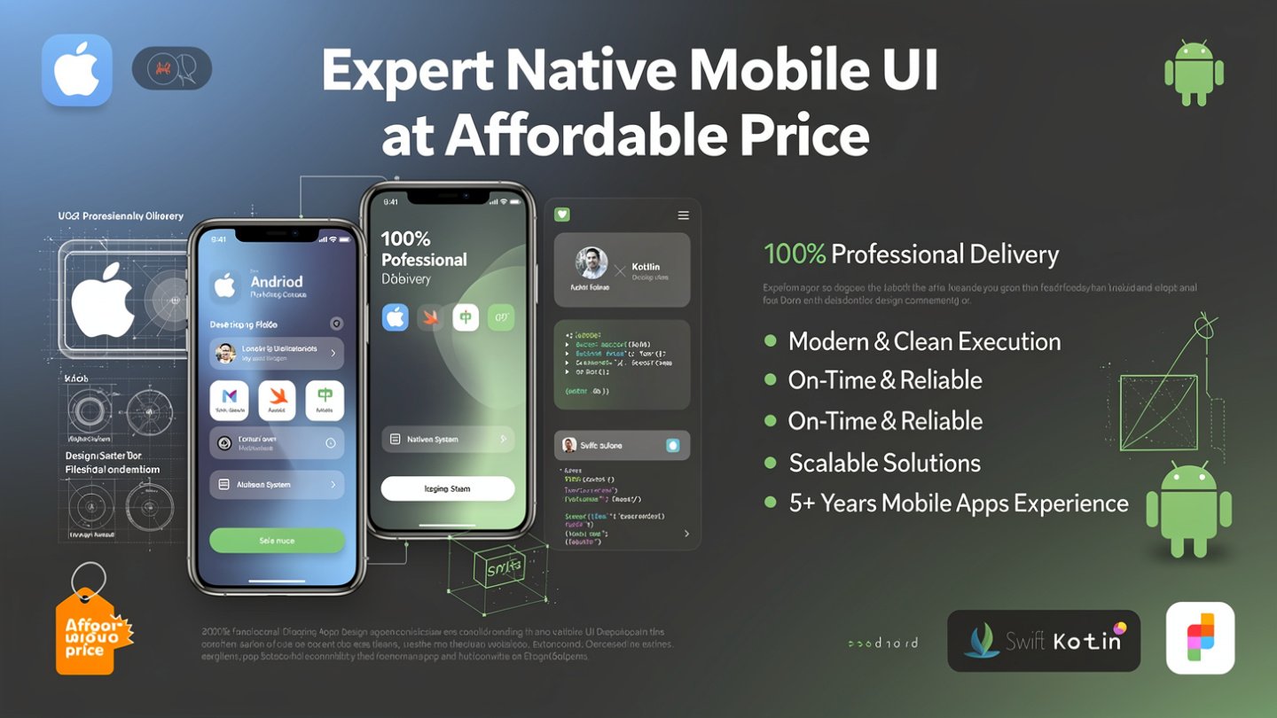 Expert Native Mobile UI at affordable price