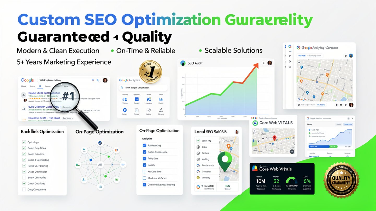 Custom SEO Optimization guaranteed quality