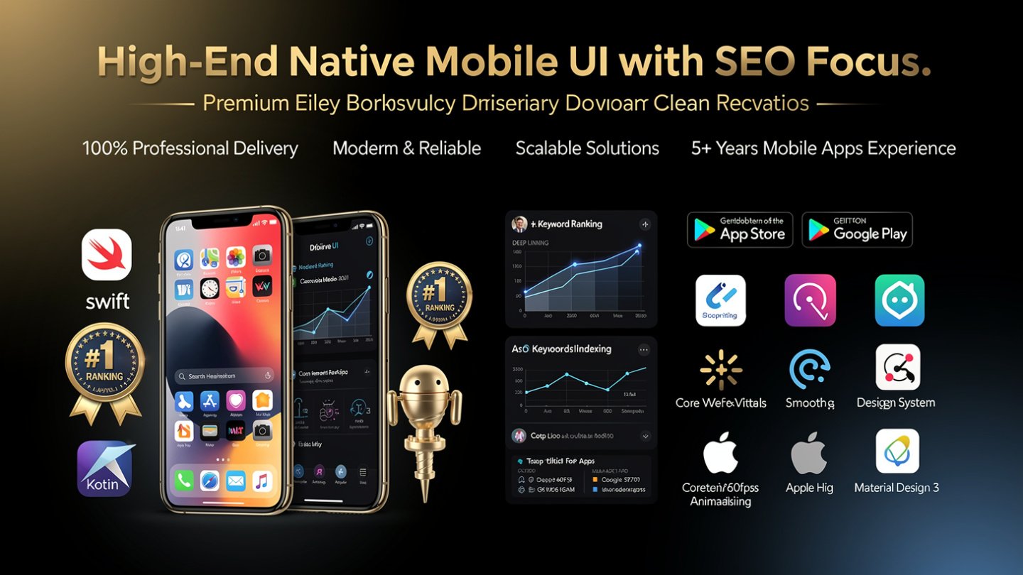 High-End Native Mobile UI with SEO focus