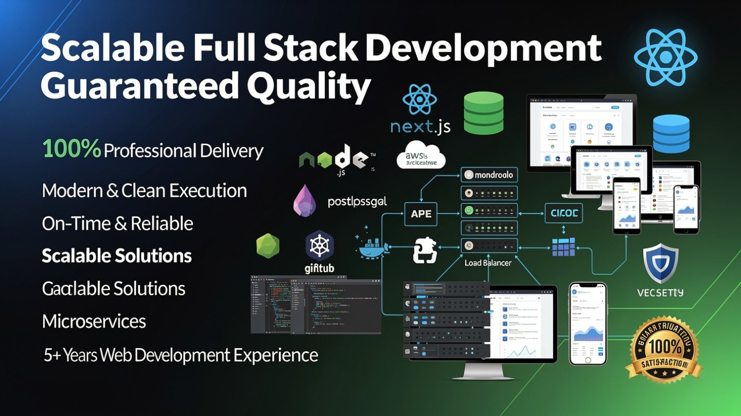 Scalable Full Stack Development guaranteed quality