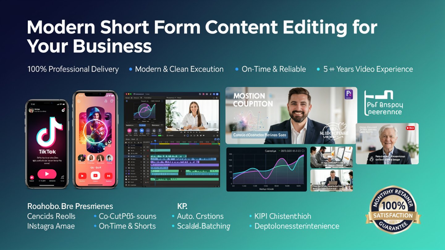 Modern Short Form Content Editing for your business