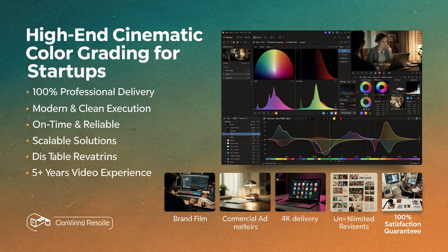 High-End Cinematic Color Grading for startups