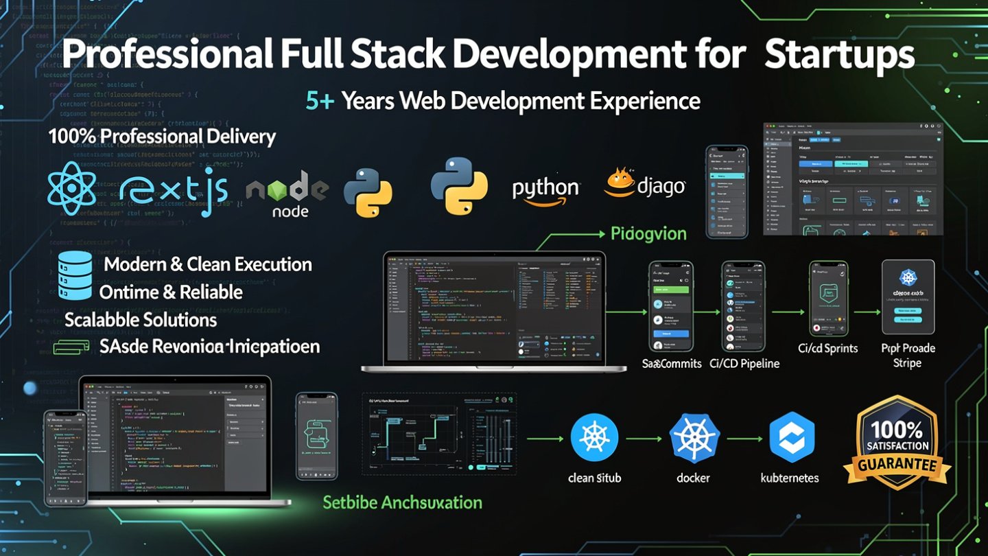 Professional Full Stack Development for startups