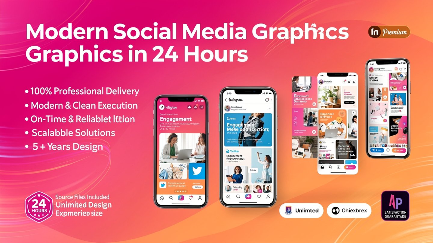 Modern Social Media Graphics in 24 hours