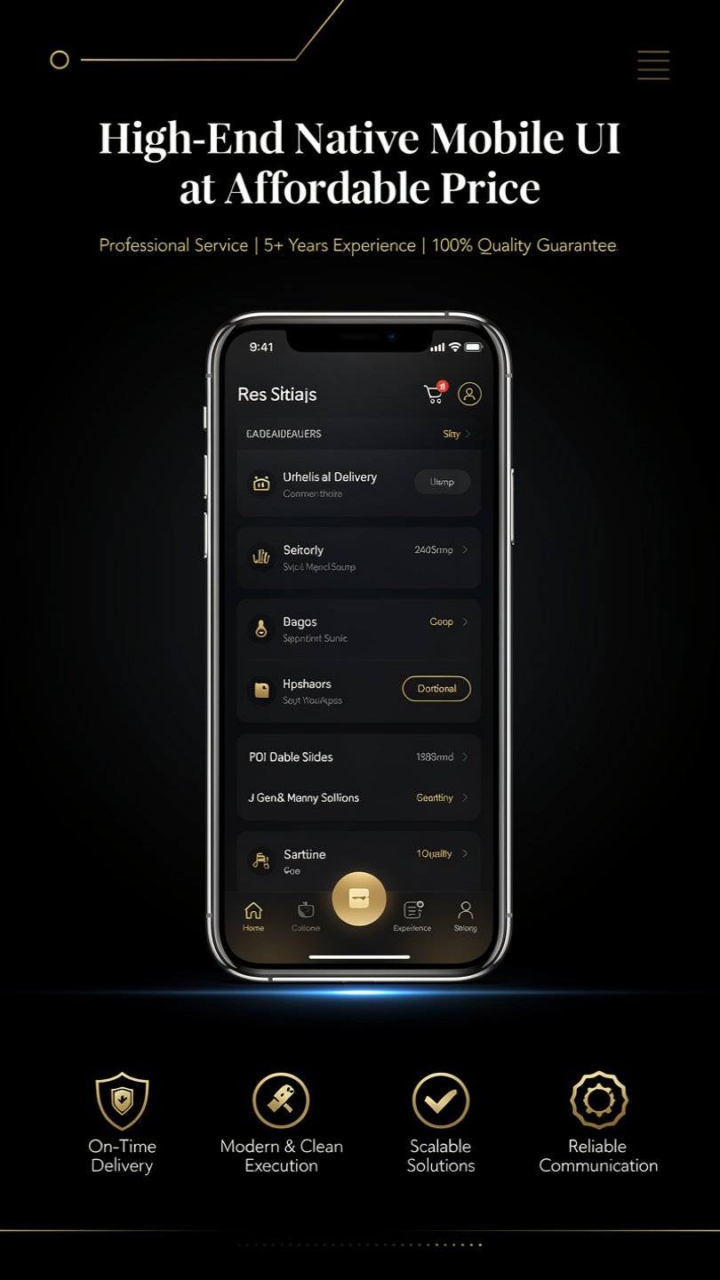 High-End Native Mobile UI at affordable price