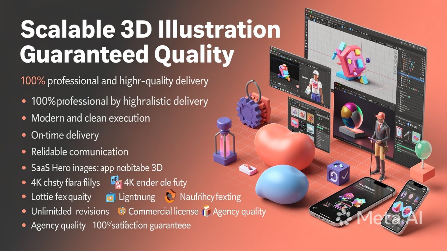 Scalable 3D Illustration guaranteed quality