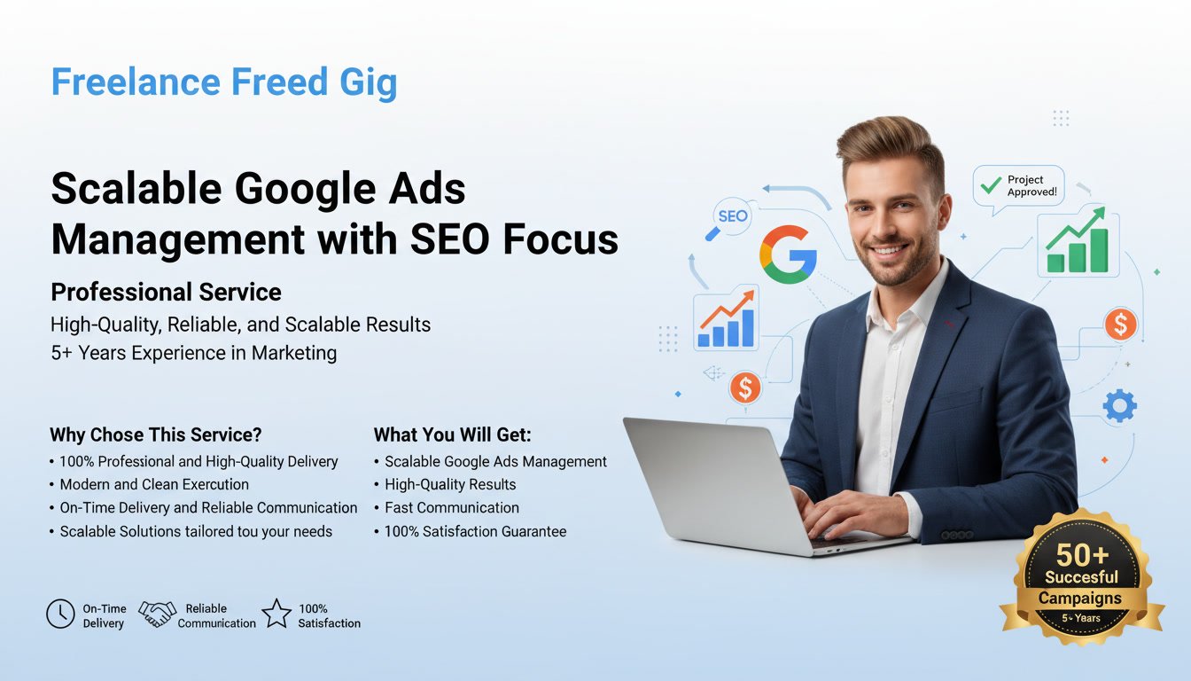 Scalable Google Ads Management with SEO focus