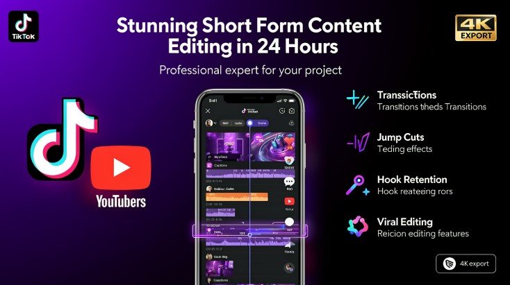 Stunning Short Form Content Editing in 24 hours