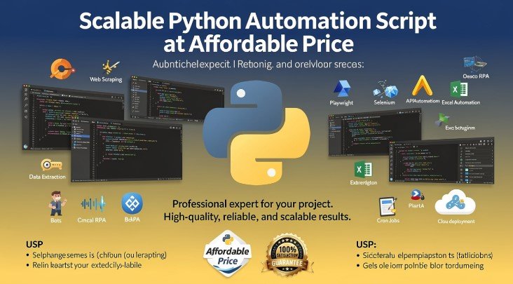 Scalable Python Automation Script at affordable price