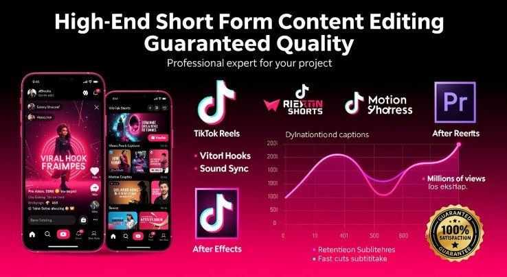 High-End Short Form Content Editing guaranteed quality