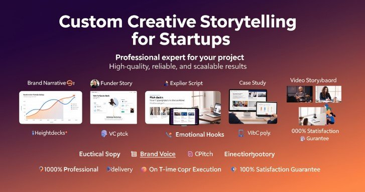Custom Creative Storytelling for startups