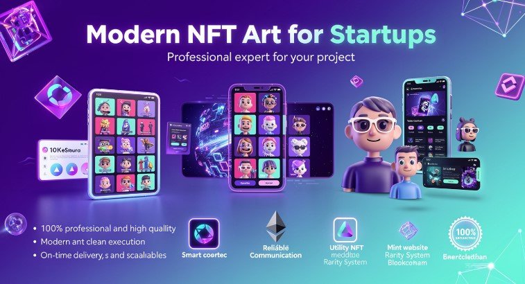 Modern NFT Art for startups