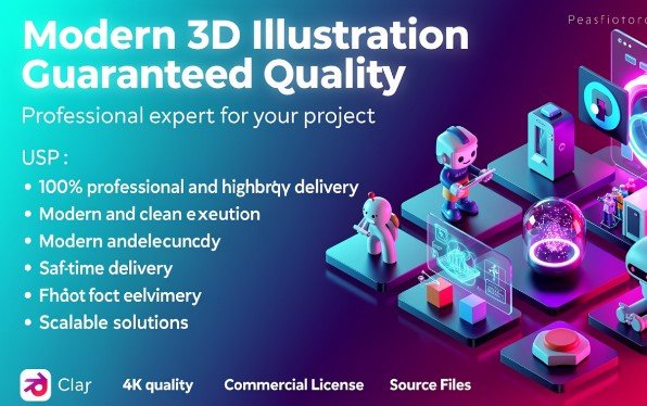 Modern 3D Illustration guaranteed quality