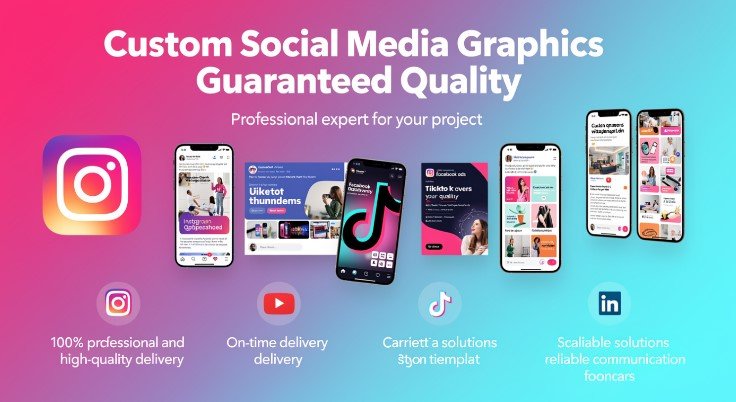 Custom Social Media Graphics guaranteed quality