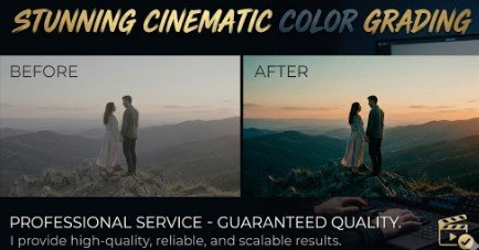 Stunning Cinematic Color Grading guaranteed quality