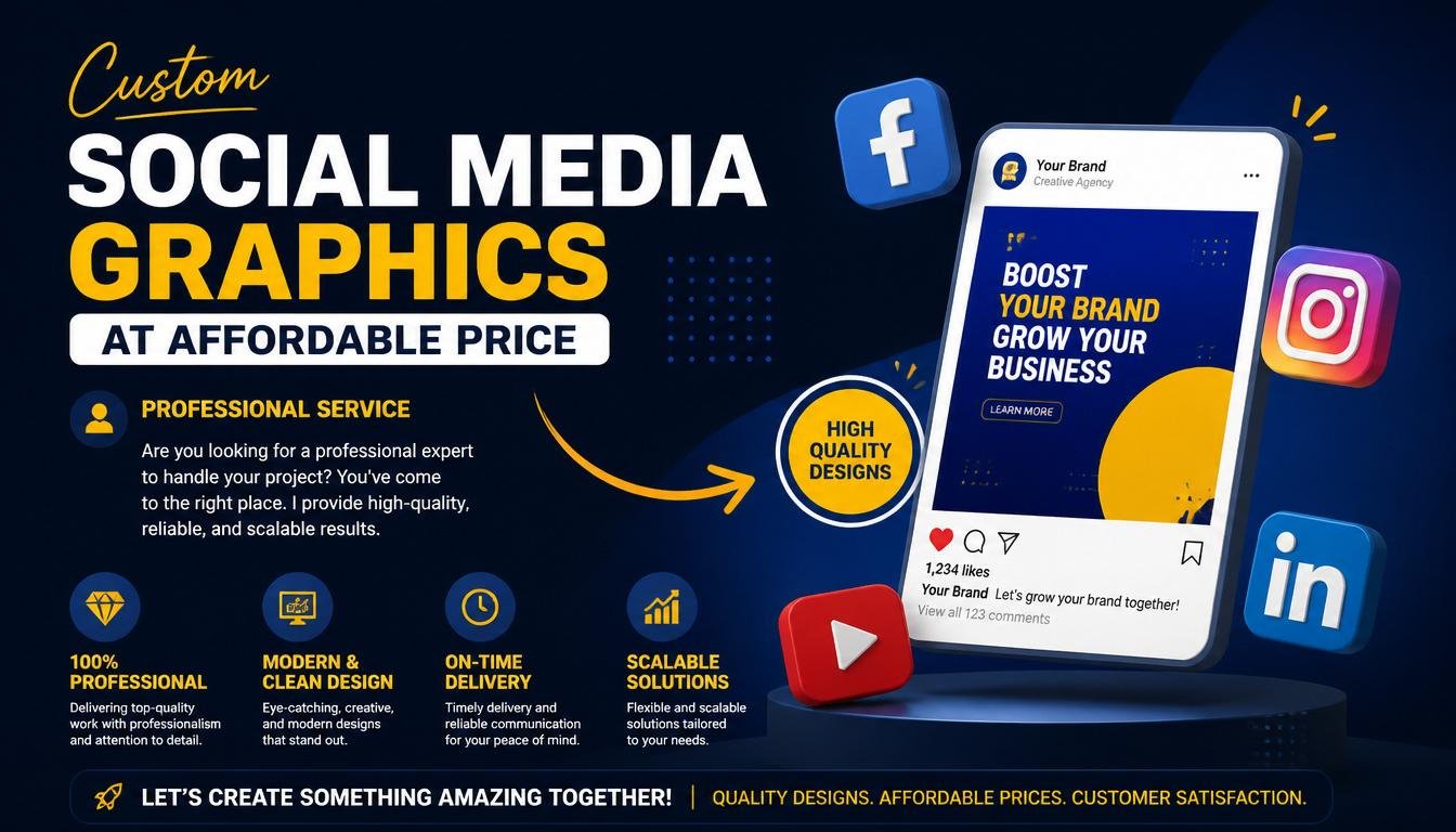 Custom Social Media Graphics at affordable price