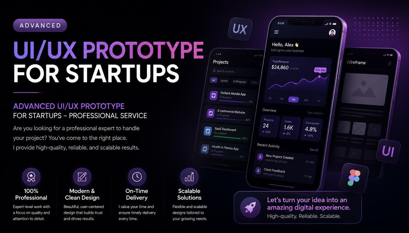 Advanced UI/UX Prototype for startups