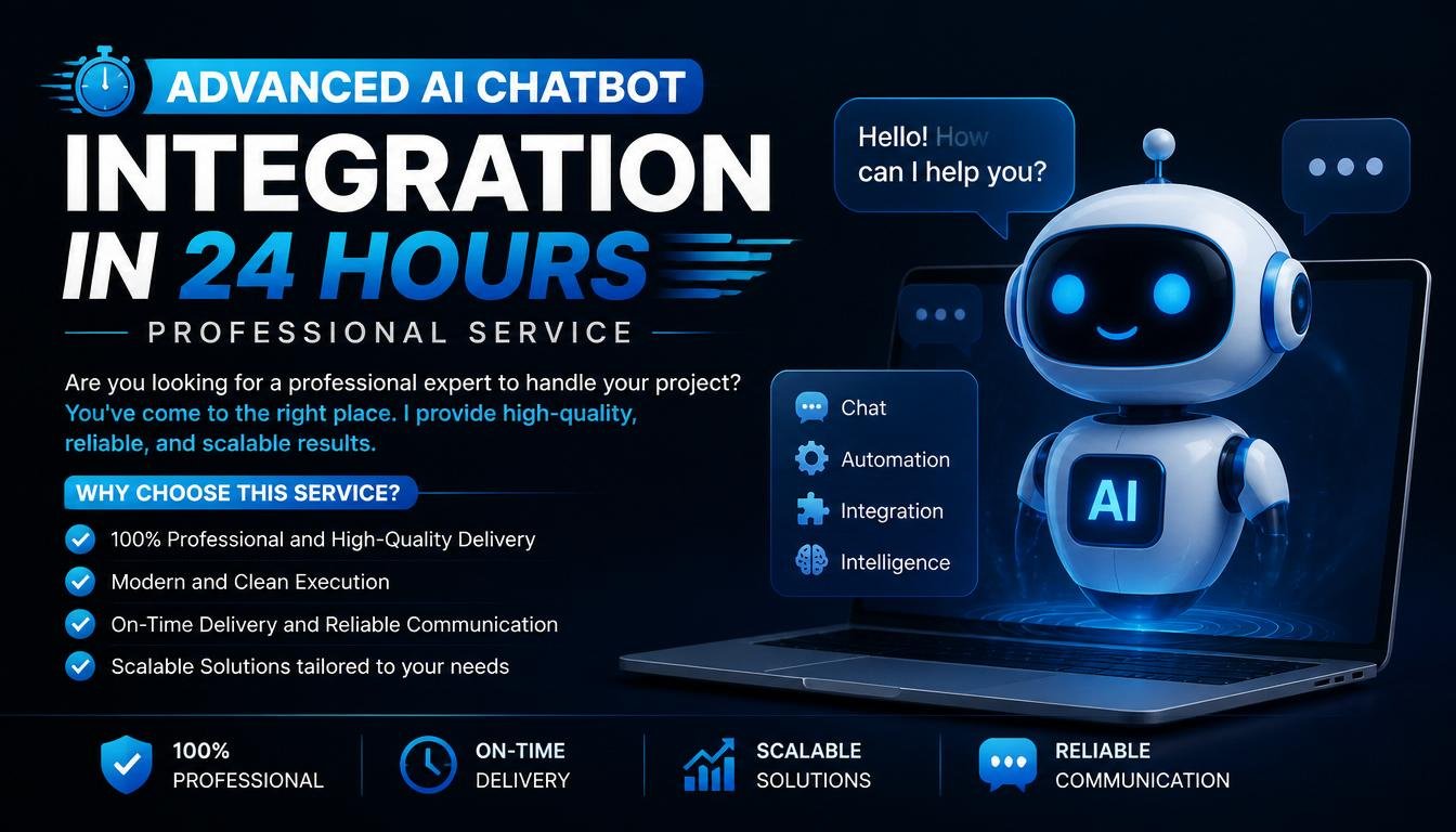 Advanced AI Chatbot Integration in 24 hours