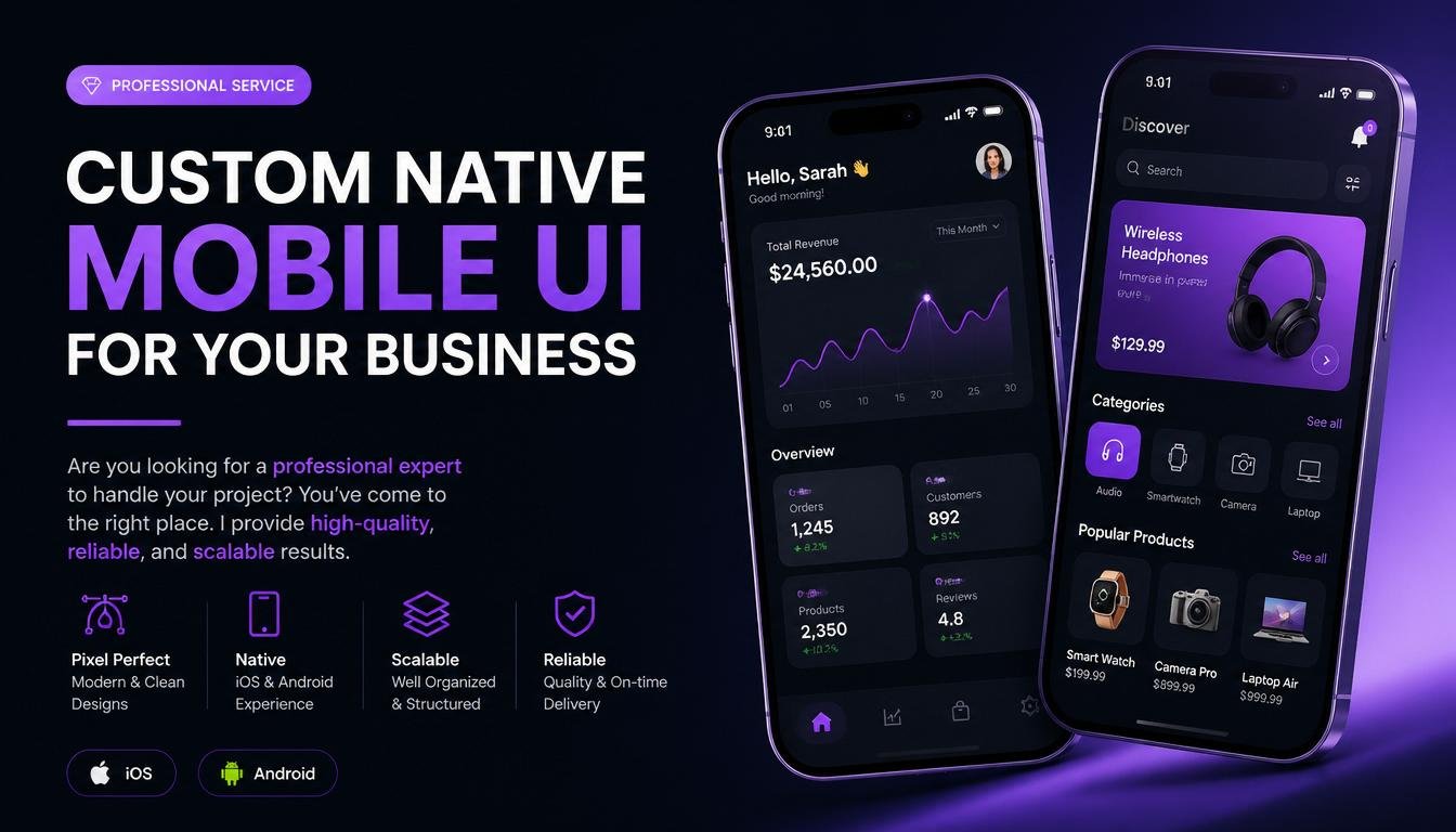 Custom Native Mobile UI for your business