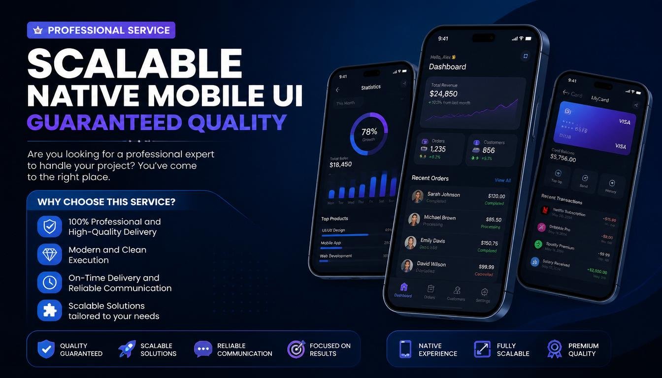 Scalable Native Mobile UI guaranteed quality