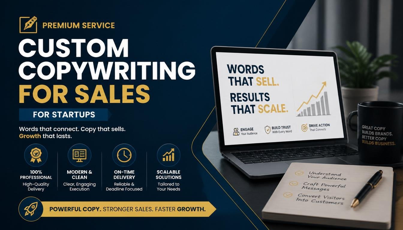 Custom Copywriting for Sales for startups
