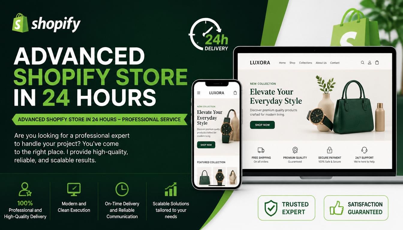 Advanced Shopify Store in 24 hours