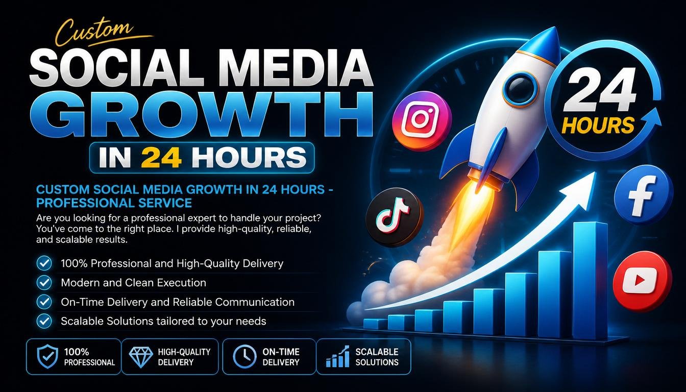 Custom Social Media Growth in 24 hours