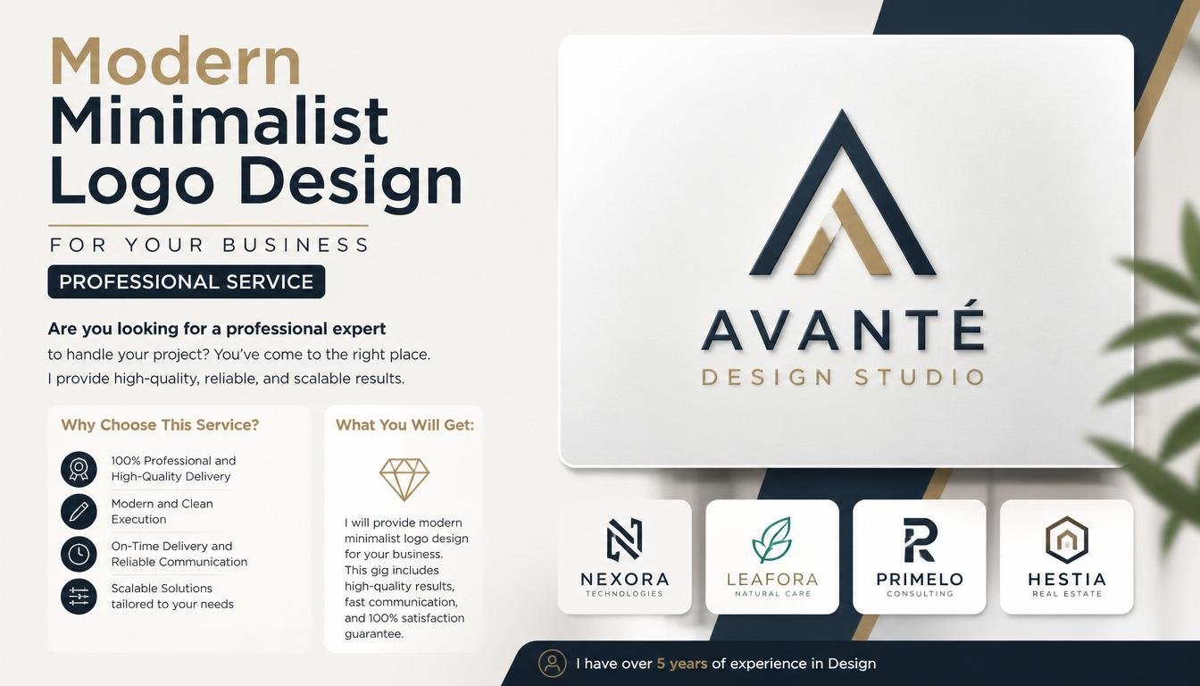 Modern Minimalist Logo Design for your business
