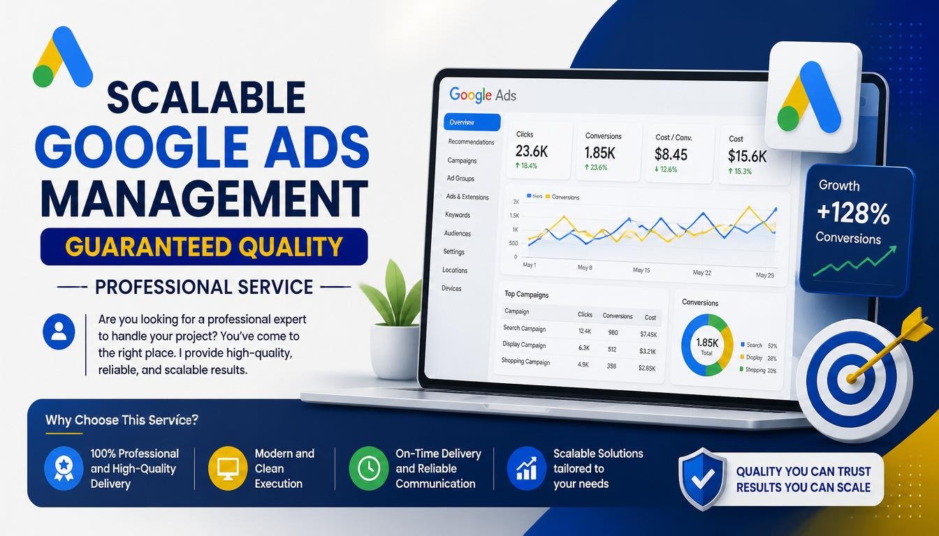 Scalable Google Ads Management guaranteed quality