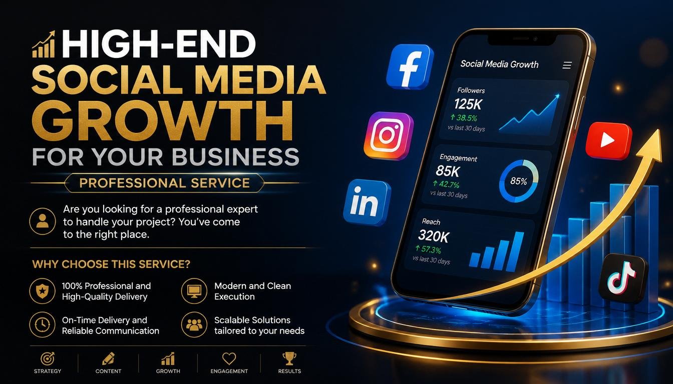 High-End Social Media Growth for your business