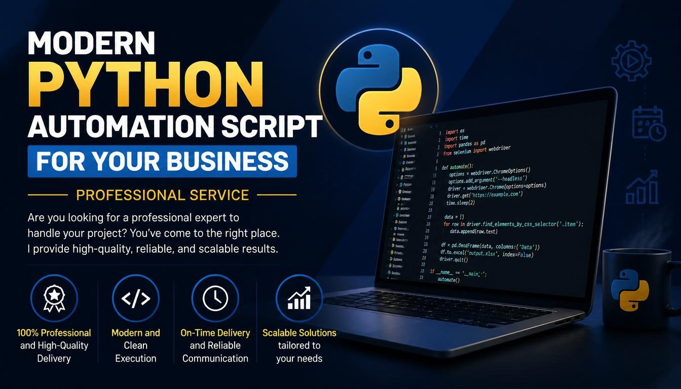 Modern Python Automation Script for your business