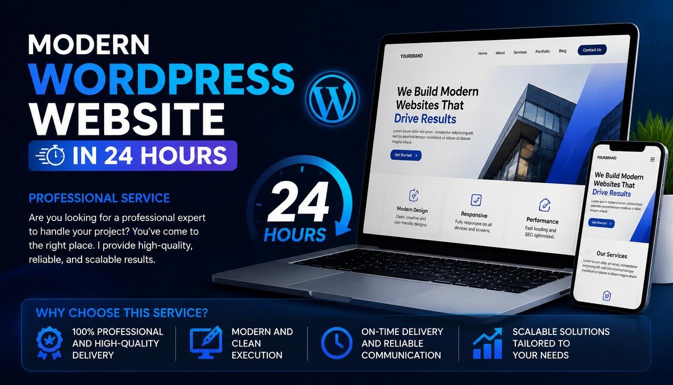 Modern WordPress Website in 24 hours
